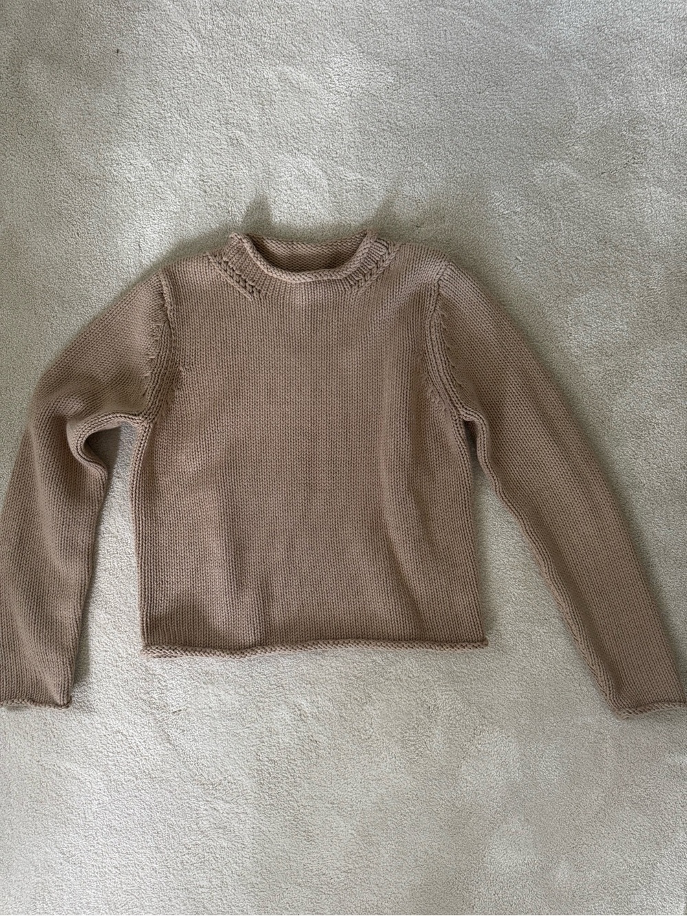 Veronica Beard Classic Roll-neck Camel Color Sweater
